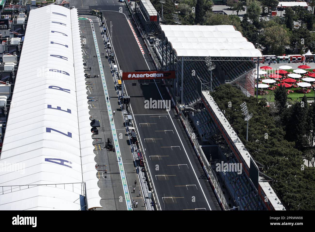 Baku, Azerbaijan 27/04/2023, Baku circuit starting grid, grille de