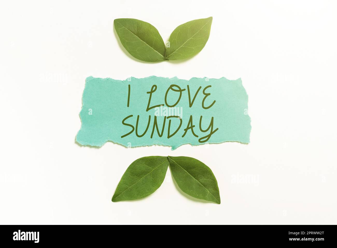 Writing displaying text I Love Sunday. Word for To have affection for the weekend happy excited relax Stock Photo