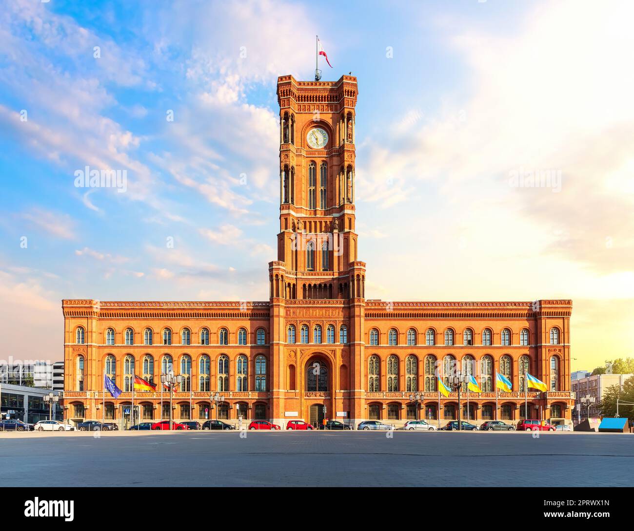 Rotes Rathaus or Red City Hall in Berlin, Germany Stock Photo