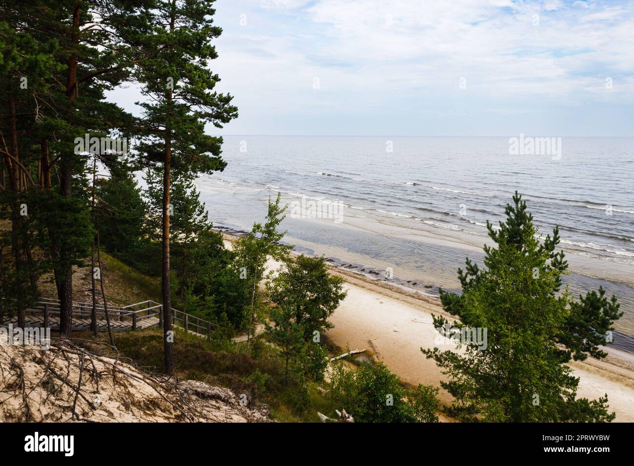 View from observation platform near the Baltic sea in Latvia Stock Photo