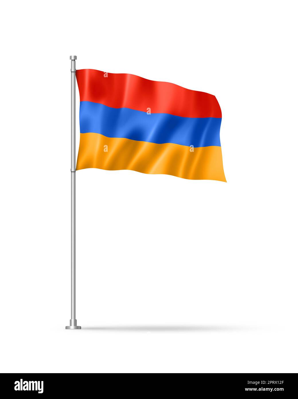 Armenia flag, 3D illustration, isolated on white Stock Photo - Alamy