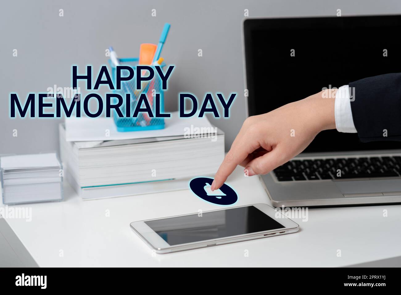 Handwriting Text Happy Memorial Dayhonoring Remembering Those Who Died