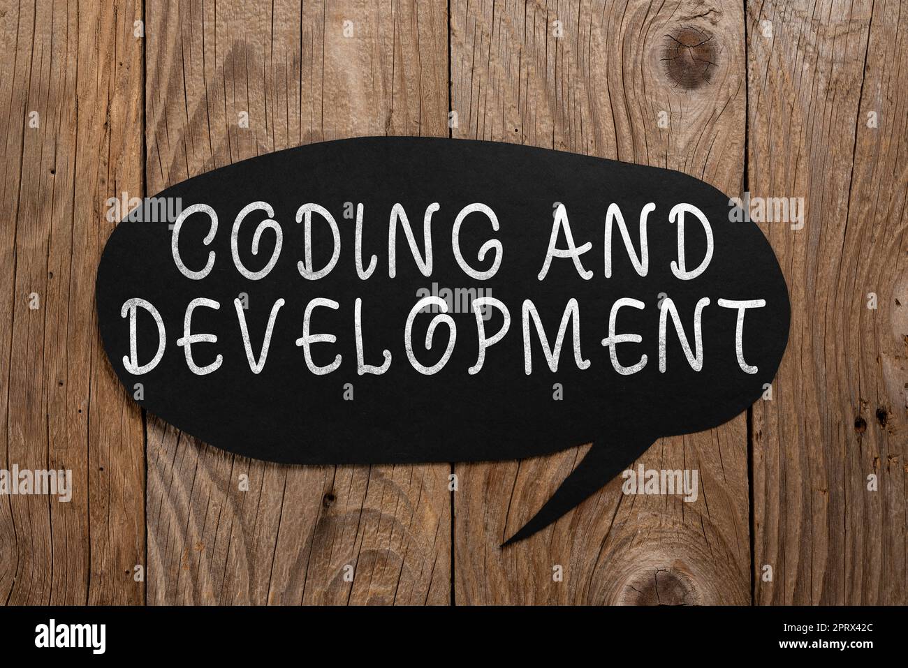 Inspiration showing sign Coding And Development. Business approach Programming Building simple assembly Programs Stock Photo