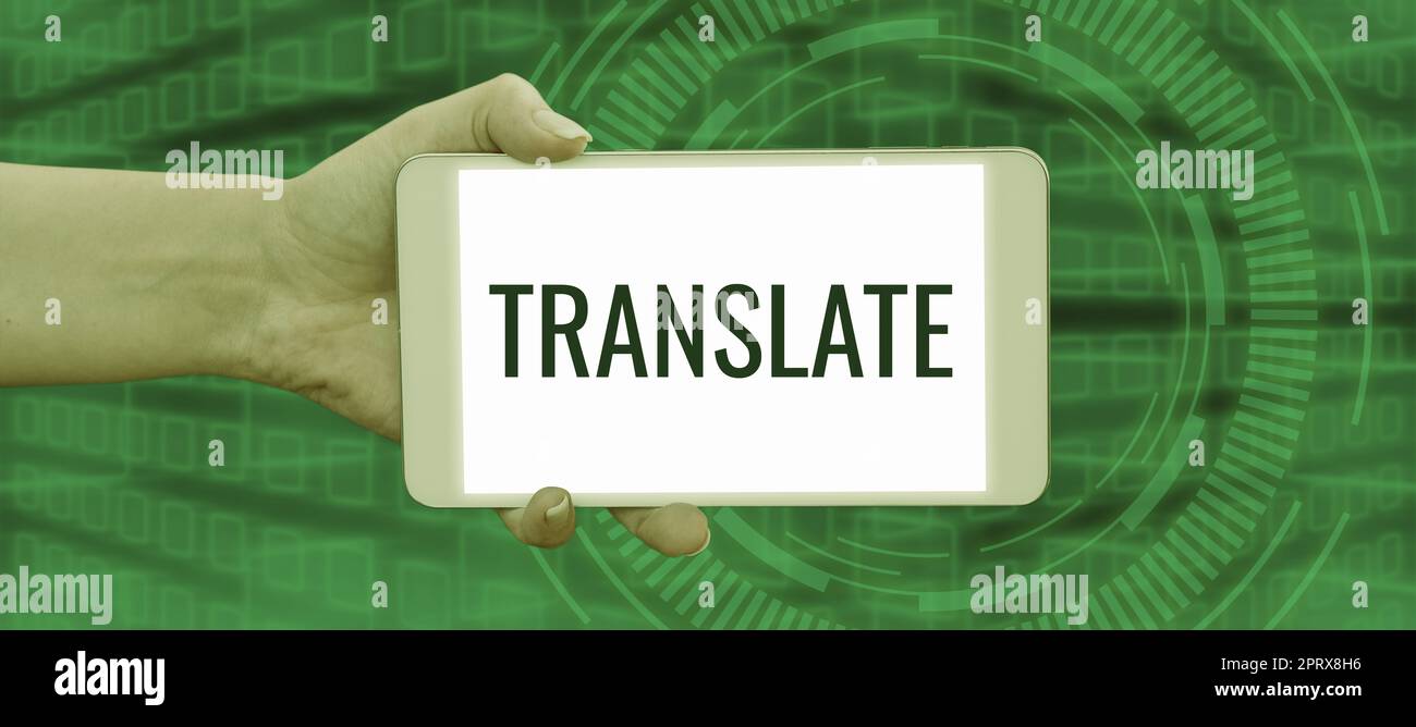 Hand writing sign Translate, Conceptual photo Another word with same