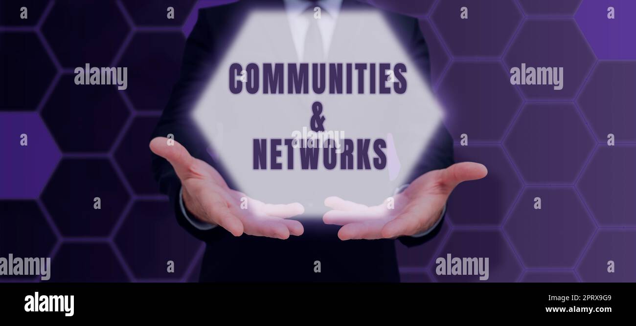 Network Community. Sign Inspiration showing sign Communities And Networks, Concept meaning ...