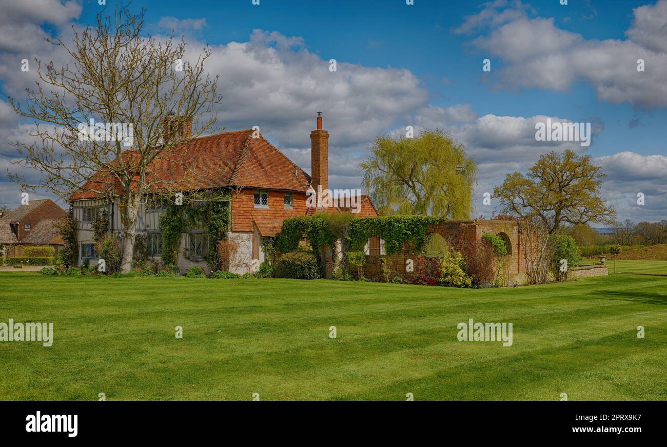 Tudor Farm House in The garden of England Kent UK Stock Photo Alamy