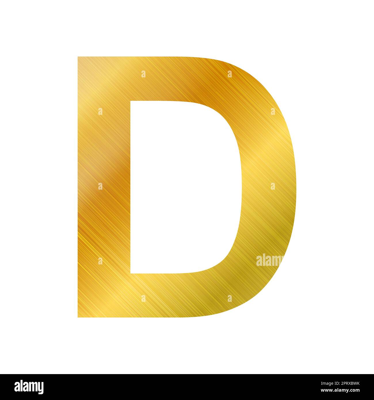 English alphabet, gold texture letter D on white background - Vector ...