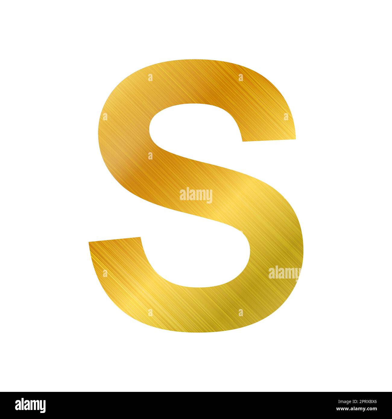 English alphabet, gold texture letter S on white background - Vector ...