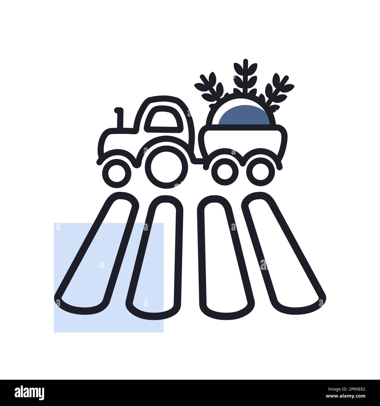 Tractor on field vector isolated icon Stock Vector Image & Art - Alamy