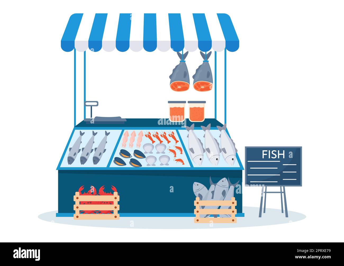 Fish Store to Market Various Fresh and Hygienic Products Seafood in