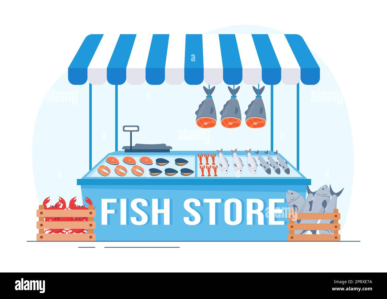 Fish Store to Market Various Fresh and Hygienic Products Seafood in