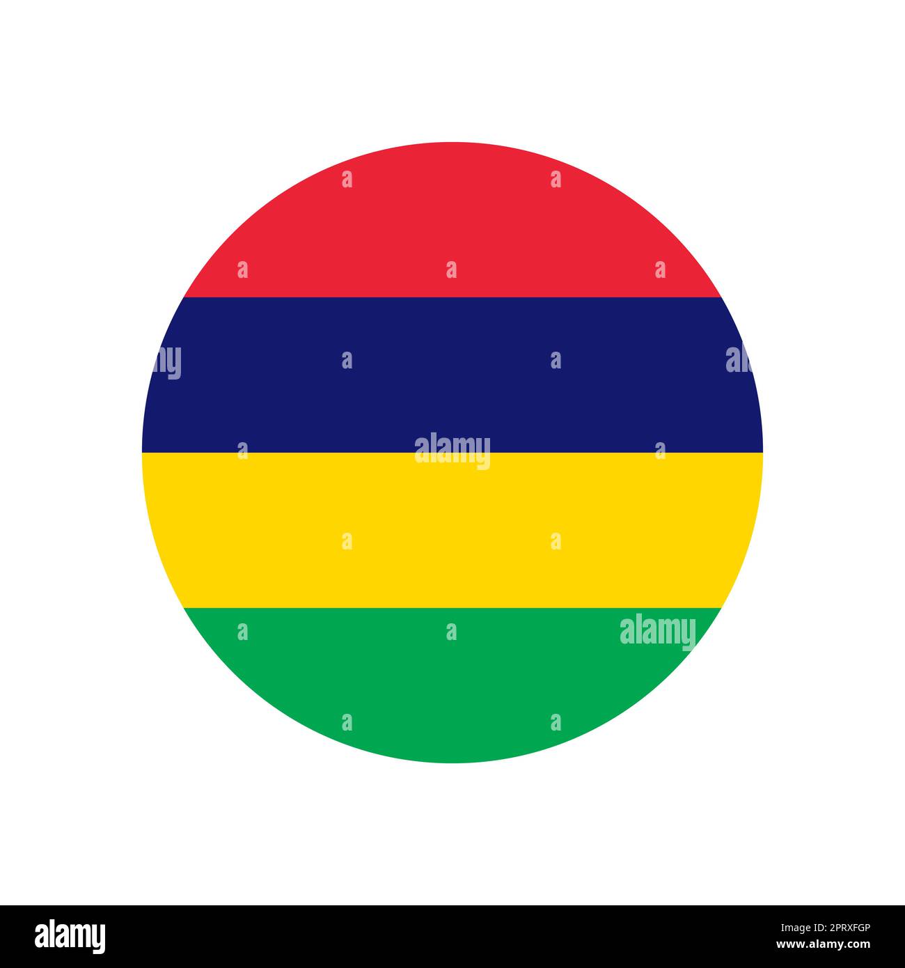 Mauritius vector flag circle on white background Stock Vector Image ...