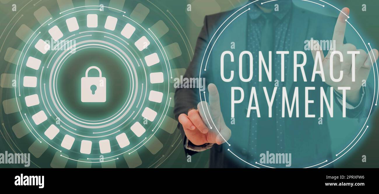 Conceptual caption Contract Payment, Business overview payments made by