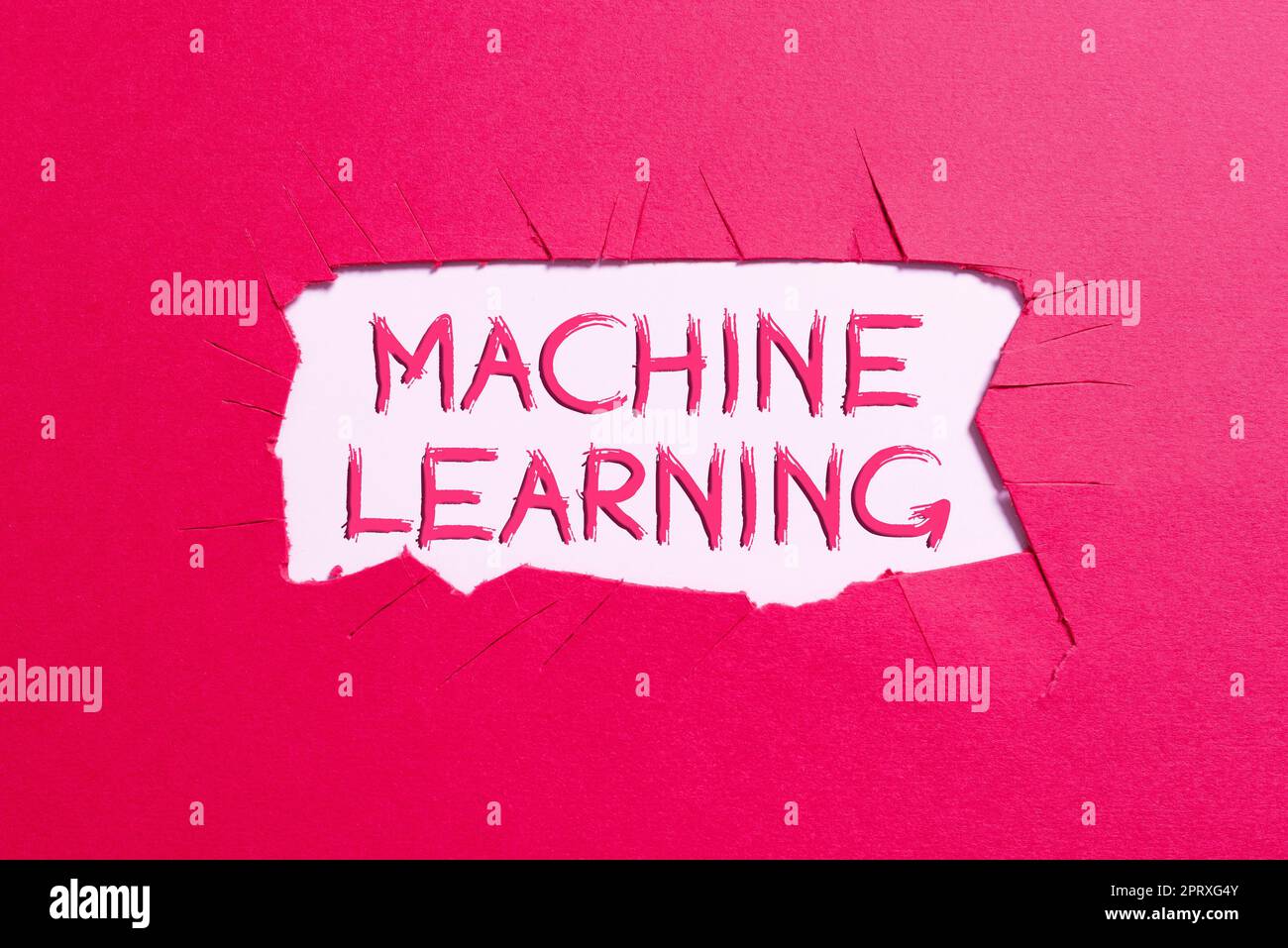 Machine Learning Signs Hand writing sign Machine Learning, Business showcase the concept that ...