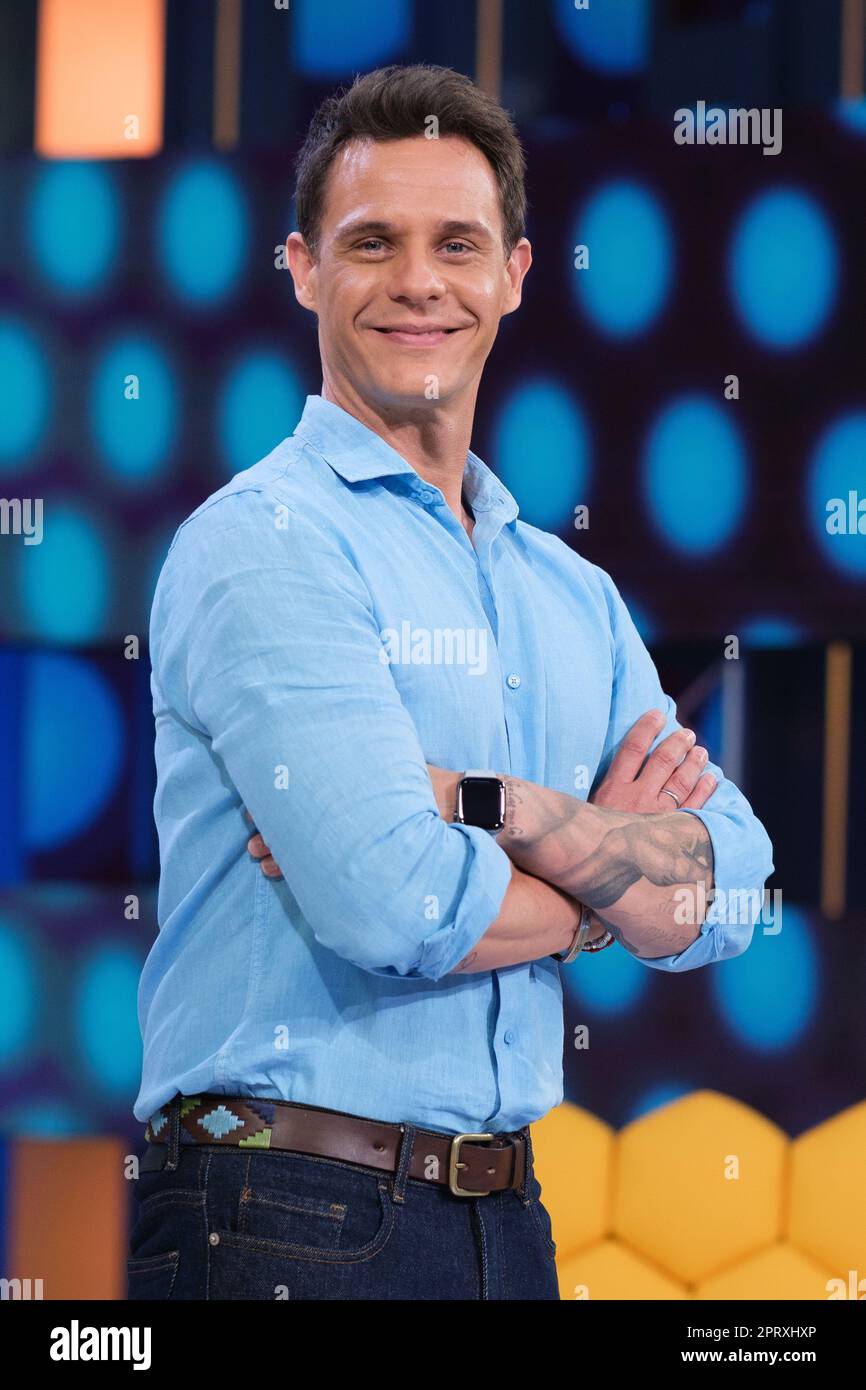 Madrid, Spain. 27th Apr, 2023. The presenter Christian Galvez during