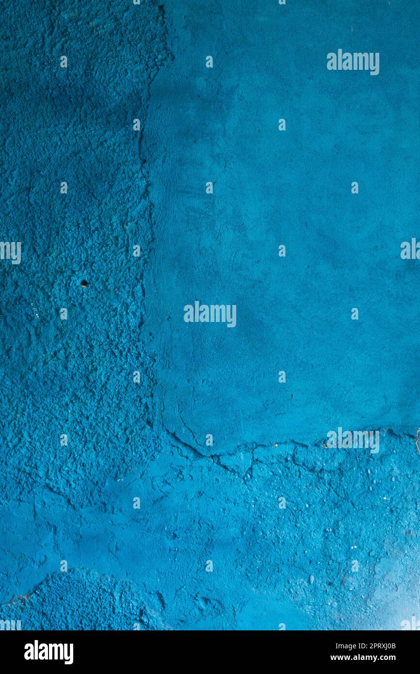 blue wall with pattern Stock Photo