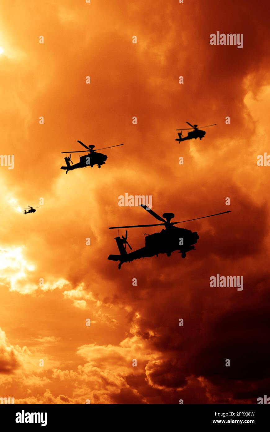 silhouettes of army helicopter in formation Stock Photo Alamy