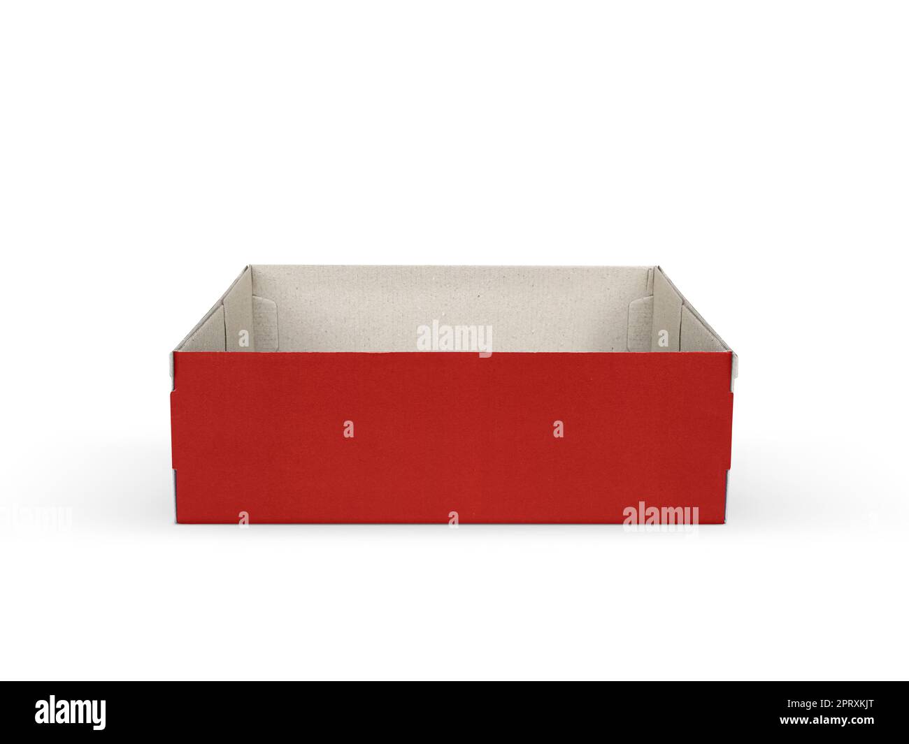 Open Empty Cardboard Box Isolated on White Background Stock Photo - Alamy