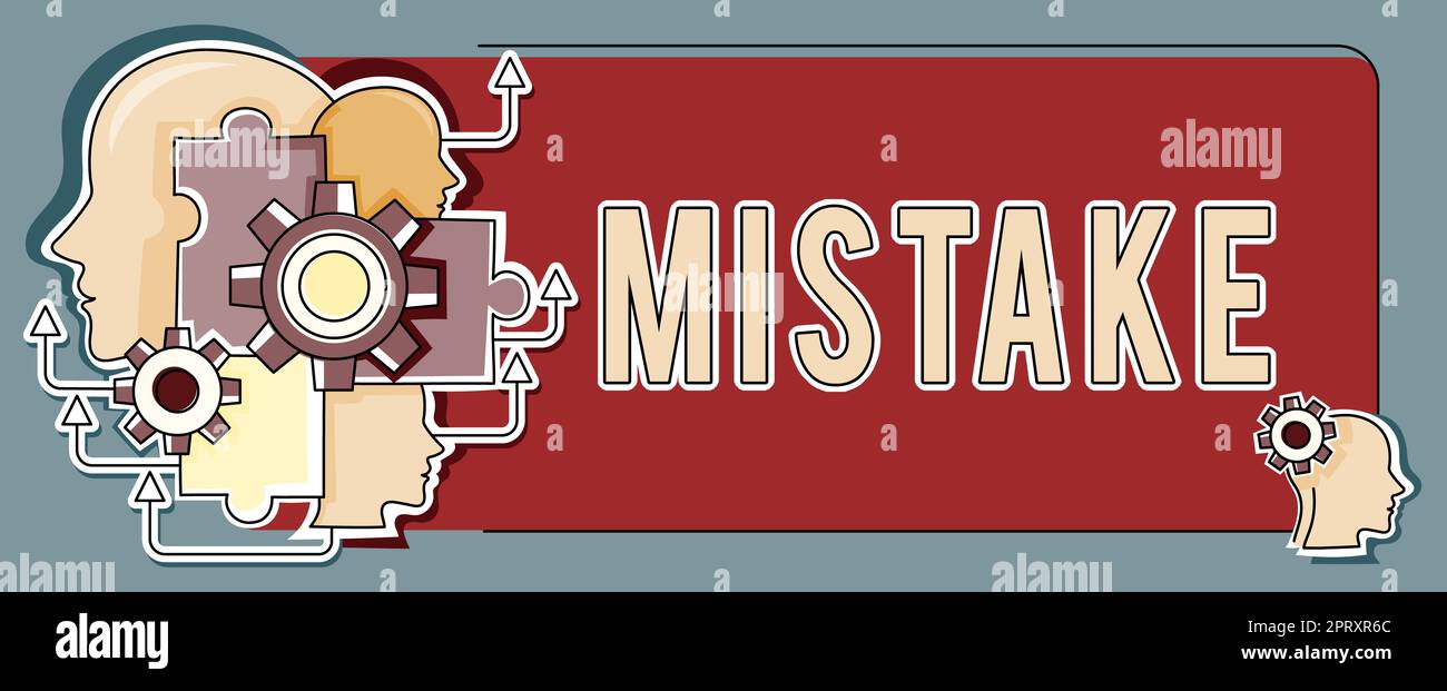 Mistake Text Writing displaying text Mistake, Conceptual photo misconception about ...