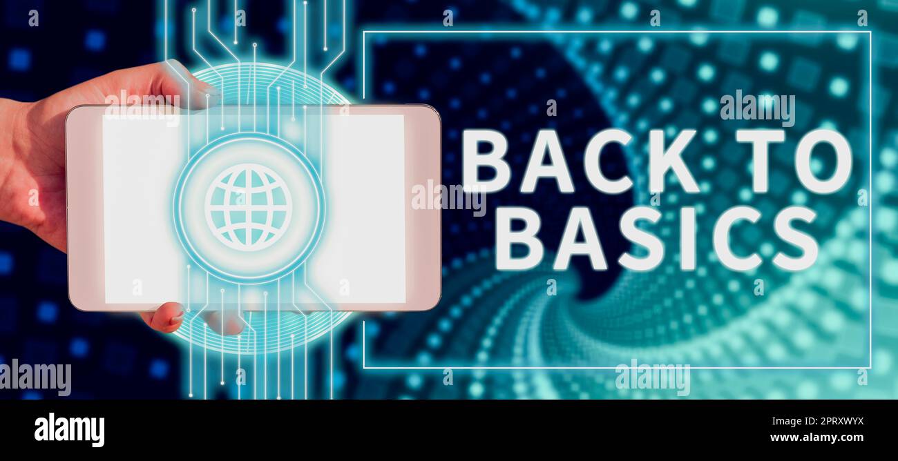 Handwriting text Back To Basics, Internet Concept Return simple things Fundamental Essential Primary basis Stock Photo