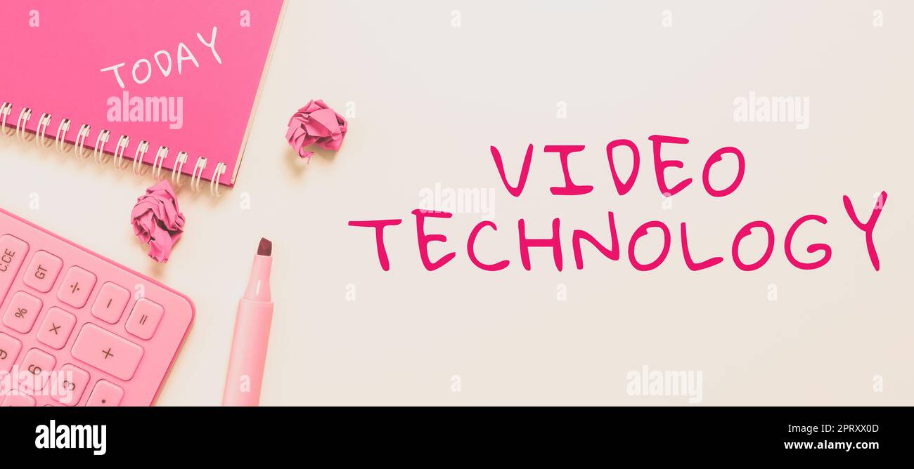 Text sign showing Video Technology, Concept meaning recording and