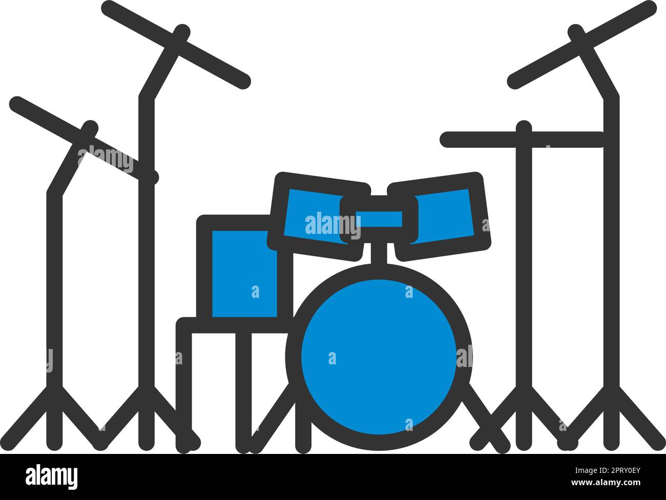 Drum Set Icon Stock Vector Image & Art - Alamy