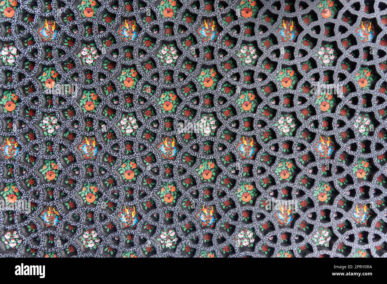 Srinagar, India 27 Apr 2023, A wall frame decorated with Paper Mache is seen at a in