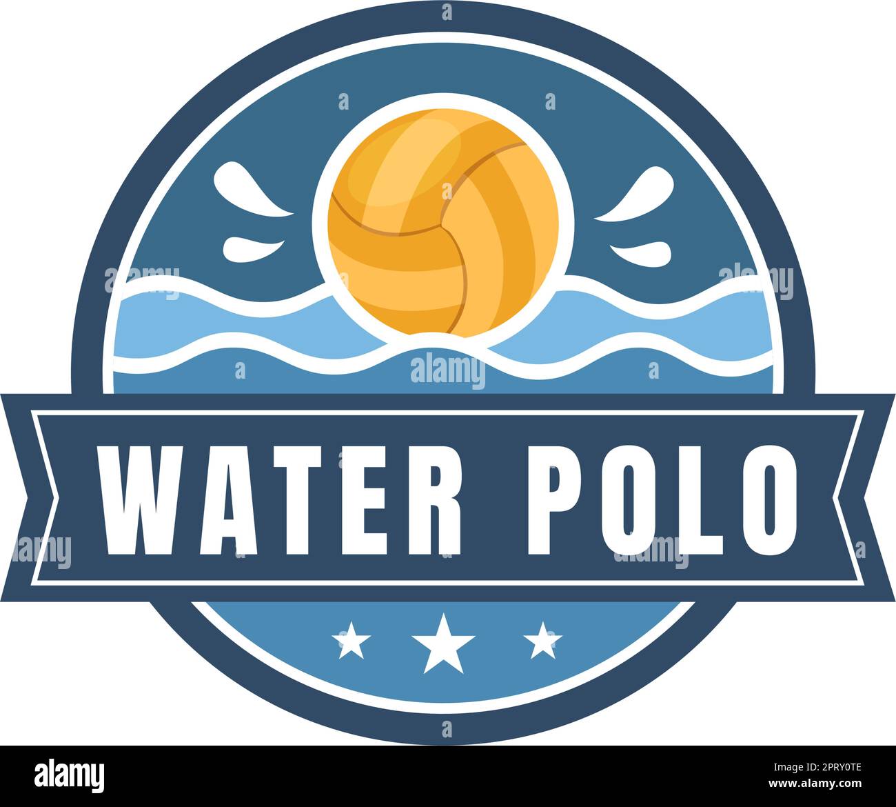 Water Polo Sport Player Playing to Throw the Ball on the Opponent's