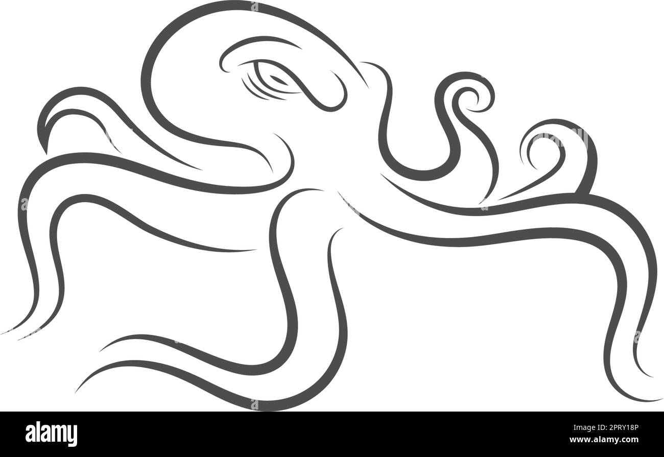 Kraken logo icon illustration Stock Vector
