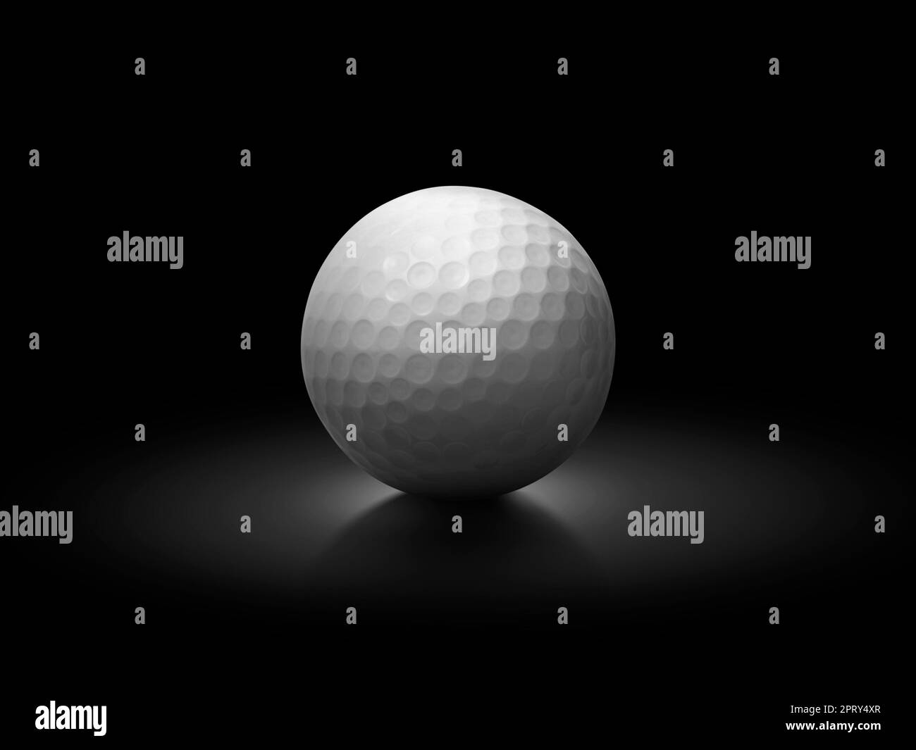 Golf ball on black background Stock Photo - Alamy