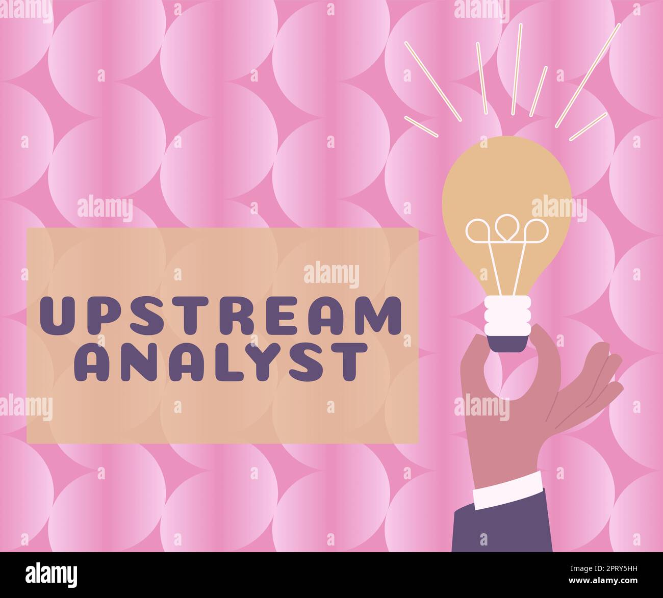 Handwriting text Upstream Analyst, Internet Concept process of ...