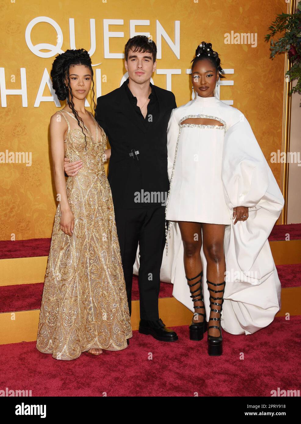 LOS ANGELES, CALIFORNIA - APRIL 26: (L-R) India Amarteifio, Corey