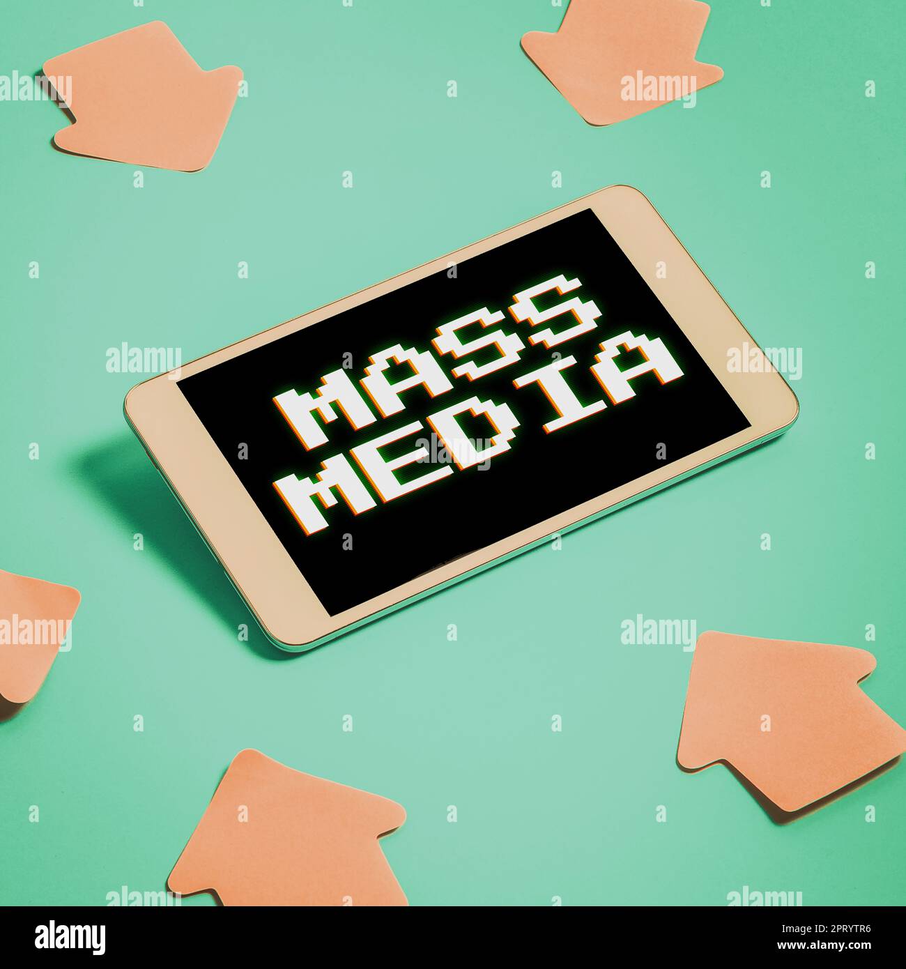 Conceptual display Mass Media, Conceptual photo Group showing making news to the public of what is happening Stock Photo