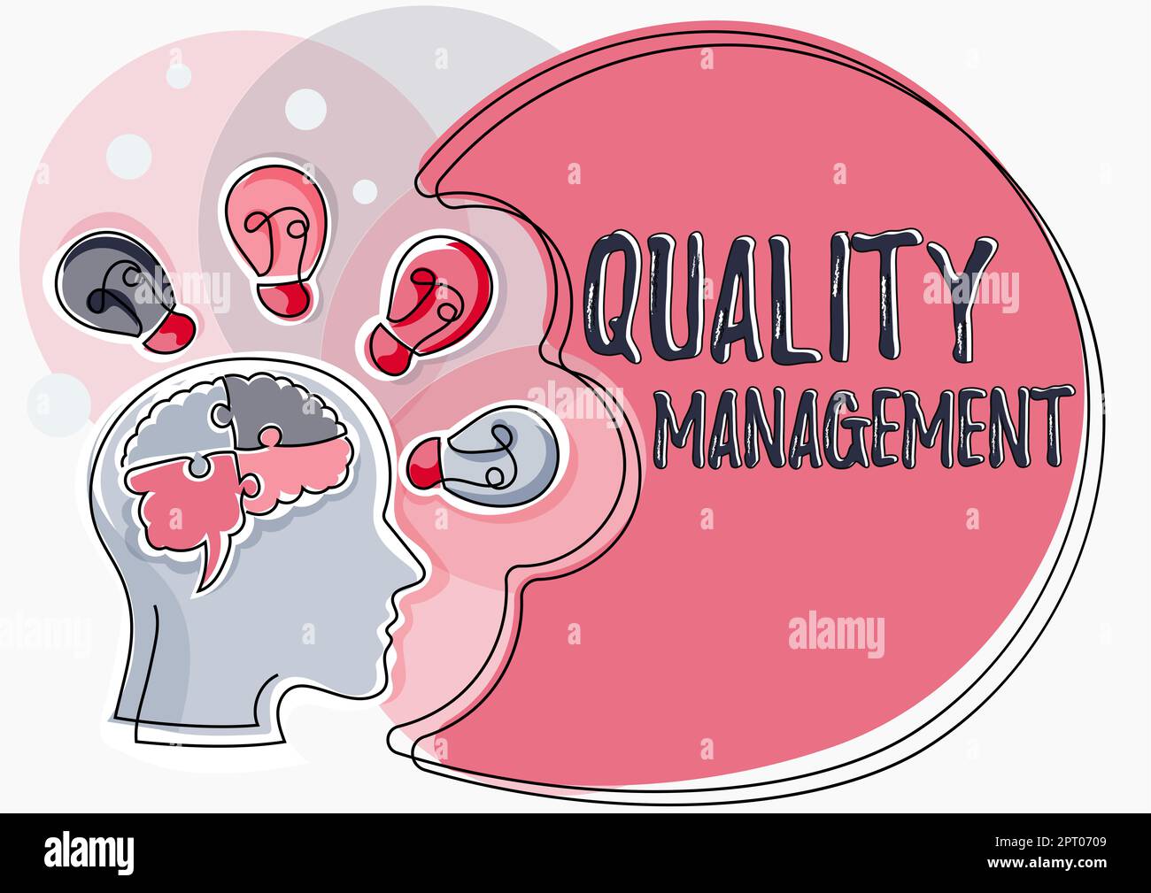 Conceptual display Quality ManagementMaintain Excellence Level High