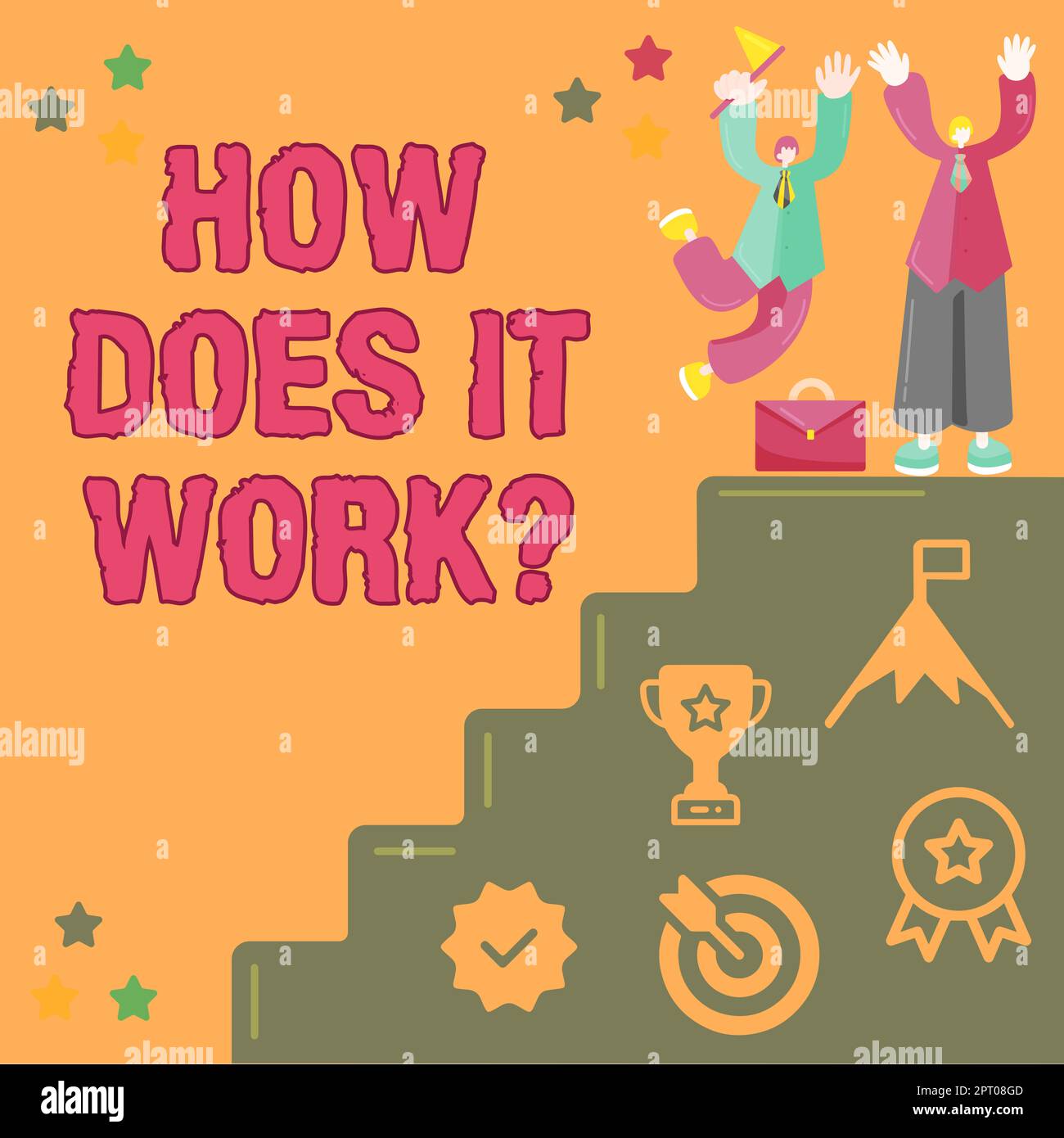 Sign displaying How Does It Work questionAsking on how stuff being ...