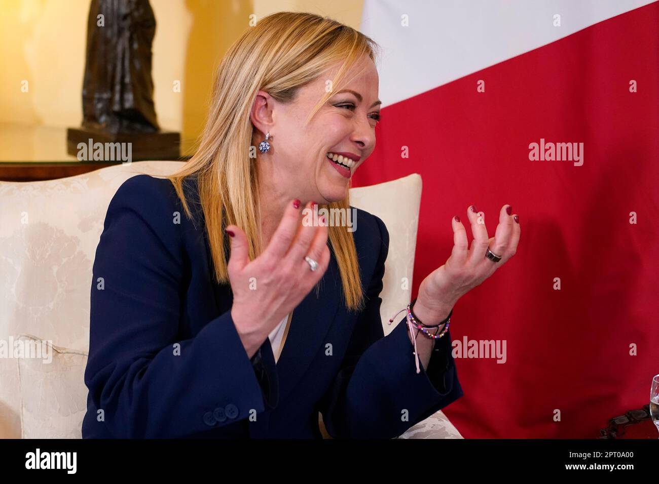 Italian Prime Minister Meloni in 10 Downing Street, London