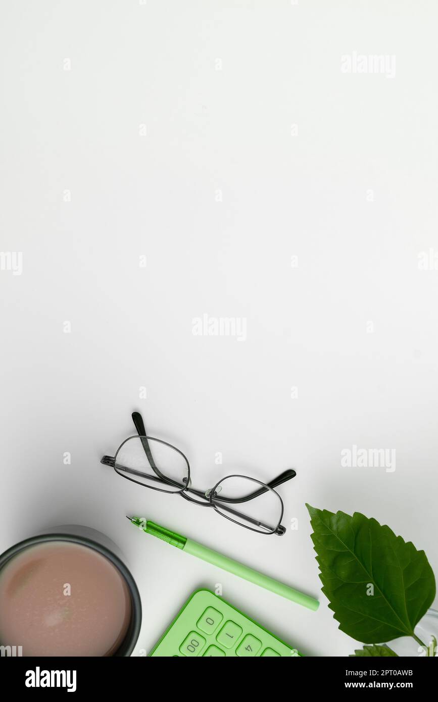 Multiple Assorted Collection Office Stationery Photo Placed Over Table Stock Photo