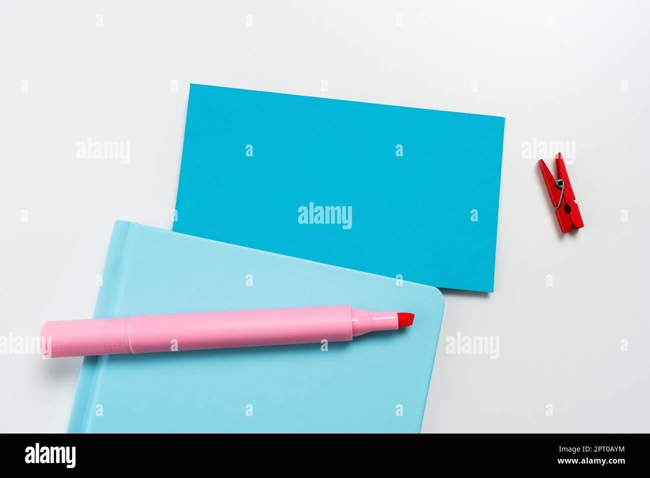 Multiple Assorted Collection Office Stationery Photo Placed Over Table Stock Photo