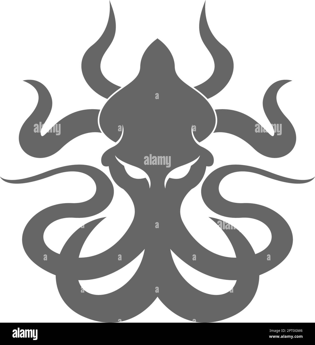 Kraken logo icon illustration Stock Vector