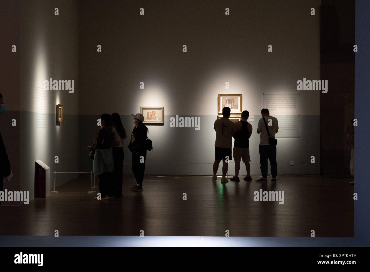 Chengdu, China's Sichuan Province. 26th Apr, 2023. People visit an art exhibition of Giorgio Morandi at Chengdu Art Museum in Chengdu, southwest China's Sichuan Province, April 26, 2023. A Giorgio Morandi art exhibition, on display here from April 20 to June 18, is providing China's art enthusiasts the opportunity to appreciate the work of the late Italian artist. Credit: Tang Wenhao/Xinhua/Alamy Live News Stock Photo