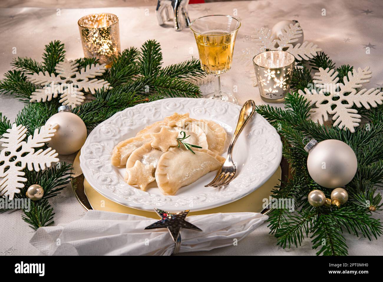 Polish pierogi with sauerkraut and porcini mushrooms Stock Photo Alamy