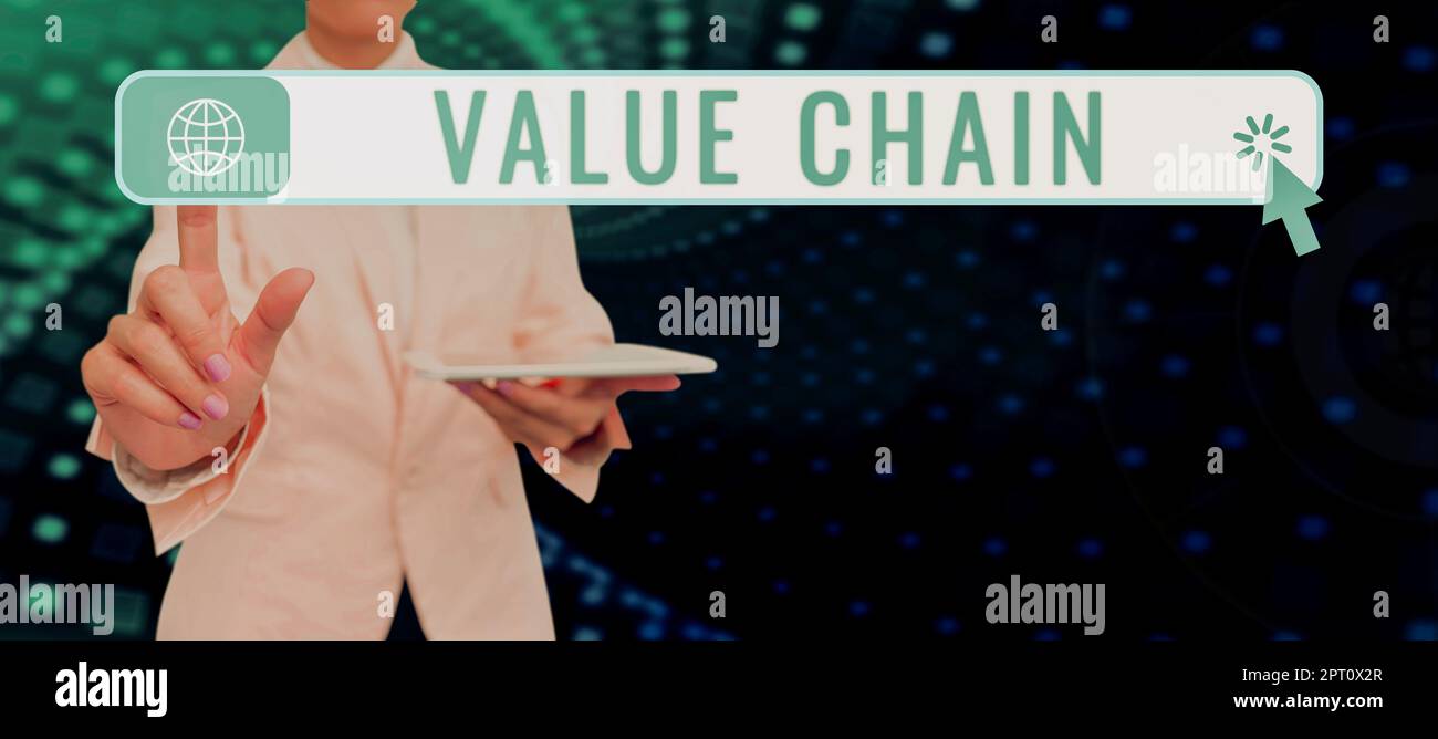 Text showing inspiration Value Chain, Business idea Business ...