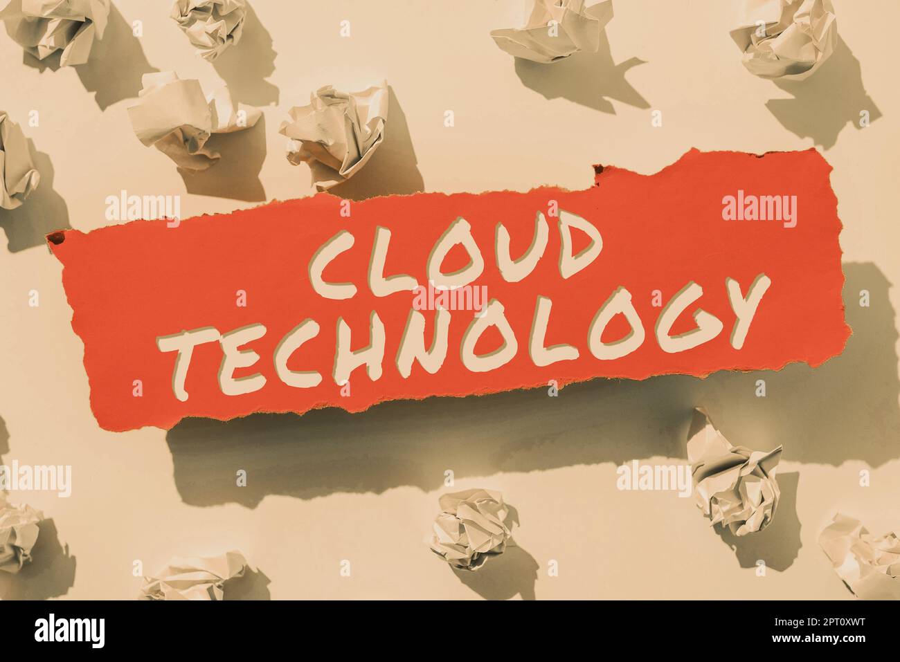Conceptual display Cloud Technology, Word for on demand availability of computer system resources Stock Photo