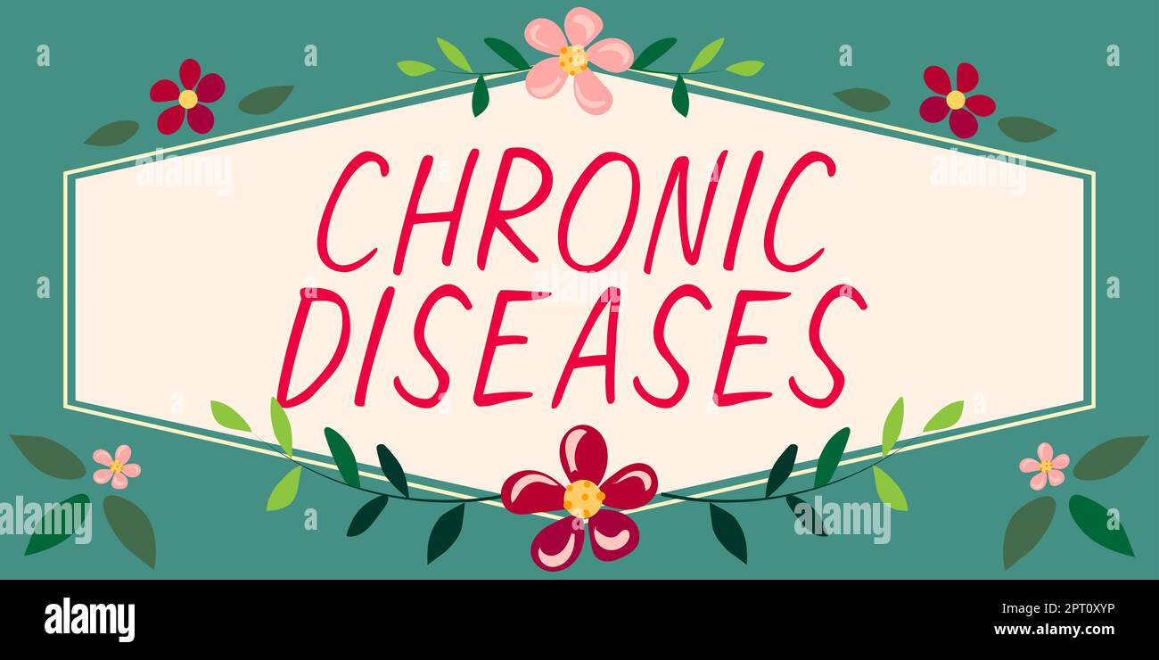 Handwriting text Chronic Diseases, Business idea A disease or condition that lasts for longer time Stock Photo
