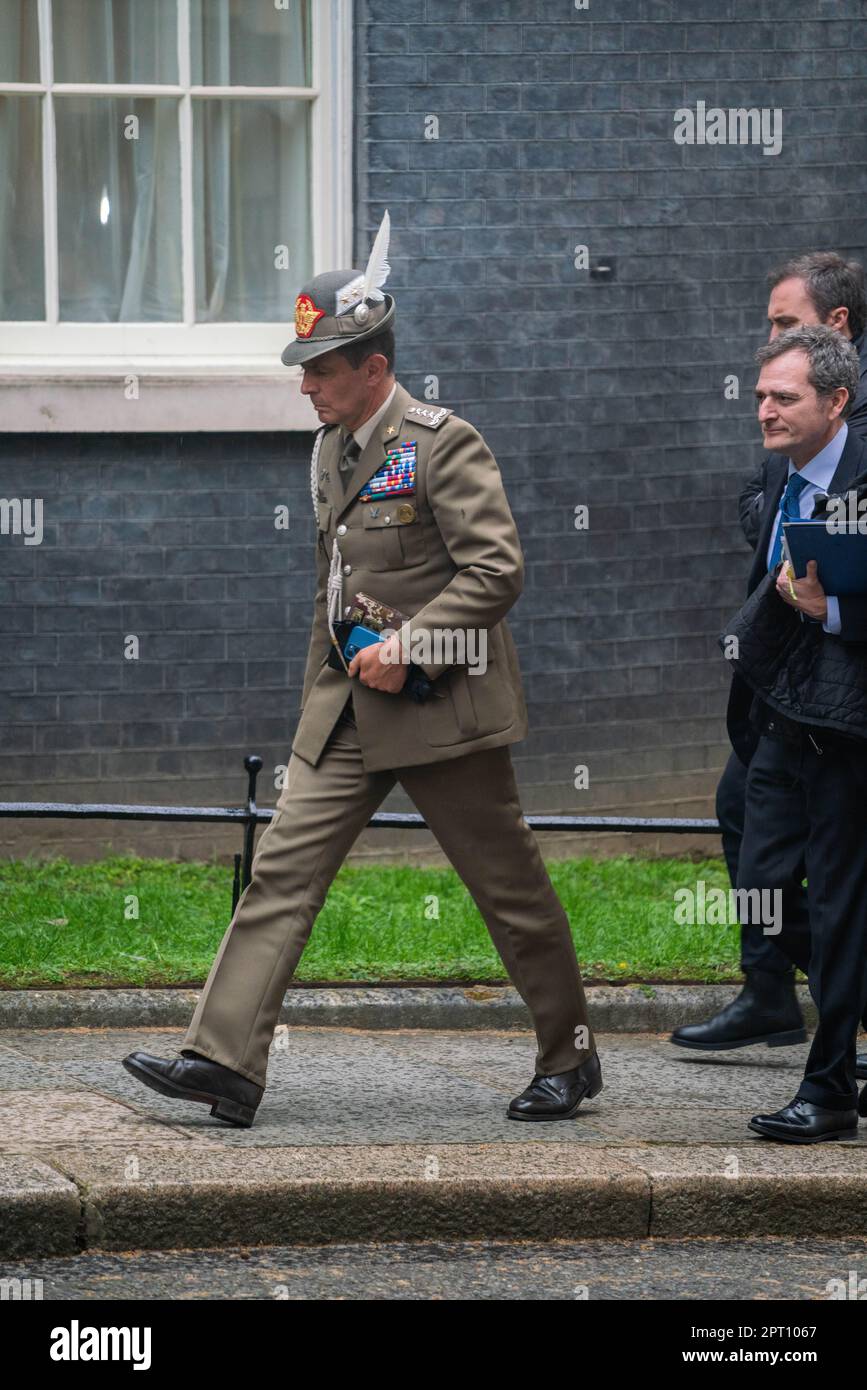 London UK. 27 April 2023. Italian delegation arrive at Downing street
