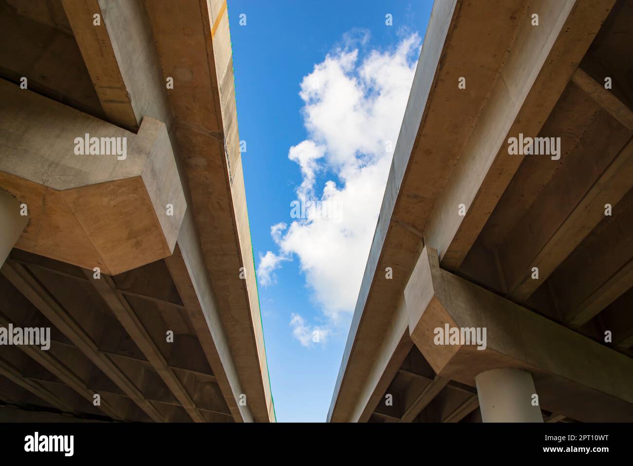 Skyward view of Bhanga intersection  the highway bridge  in Dhaka, Bangladesh Stock Photo