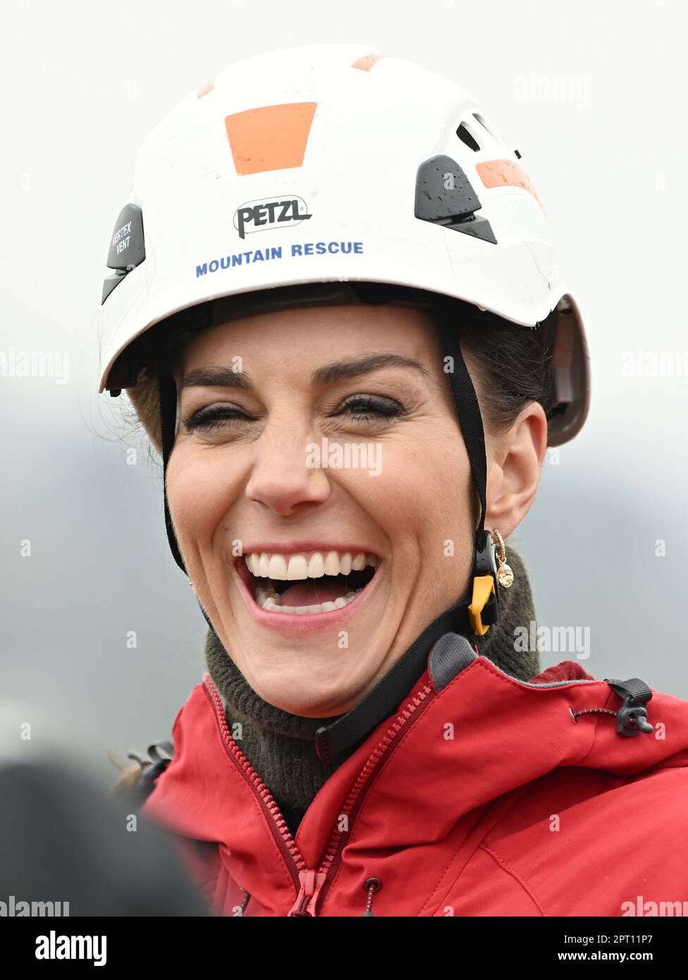 The princess of wales during abseiling training activity as she visits ...
