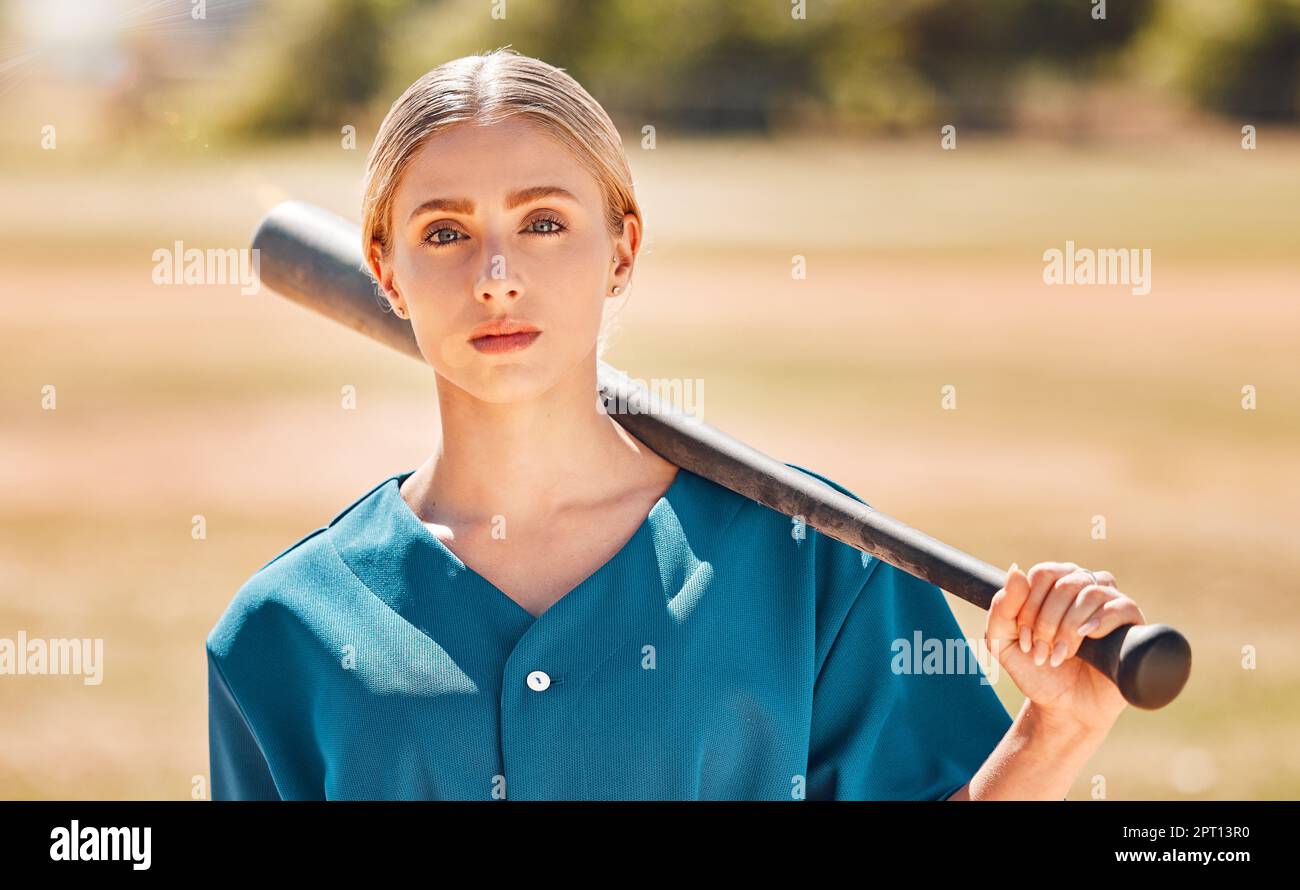 Blonde baseball girl Stock Photo by ©nickvango 88548436