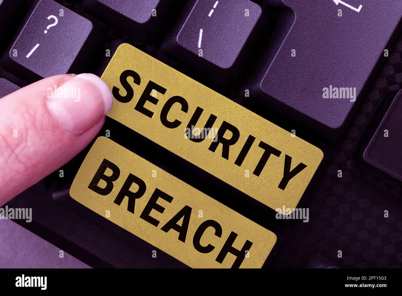 Text sign showing Security Breach, Business overview unauthorized ...