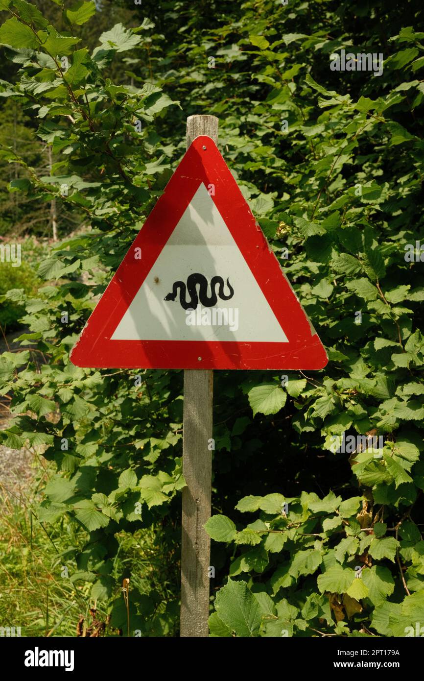 Snake Infested Area. Sign Snake infested hi-res stock photography and images - Alamy